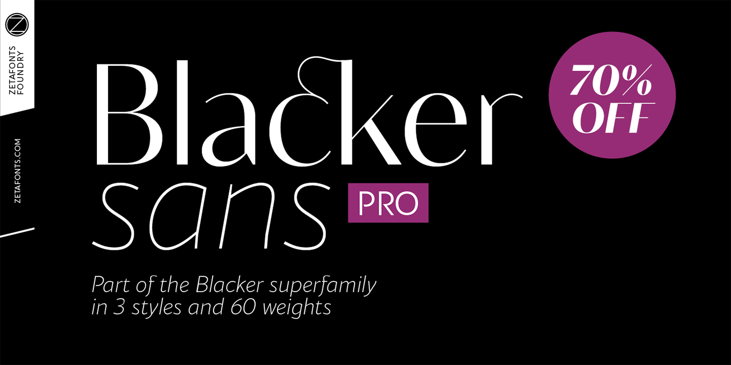 Пример шрифта Blacker Sans Pro Black